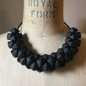 WXYZ Adjustable Rubber Jax Statement Necklace
